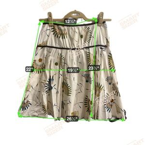 Chic Cream Floral Skater Skirt